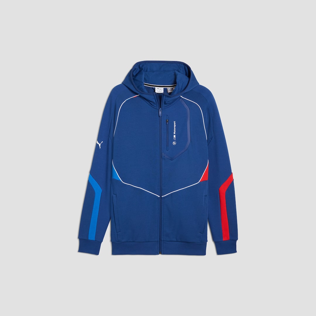 View in full screen Puma BMW M Motorsport Hooded Sweat Jacket   victoria blue 1