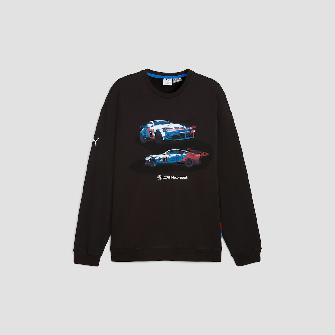View in full screen Puma BMW M Motorsport Graphic Crewneck Sweat  Black 1