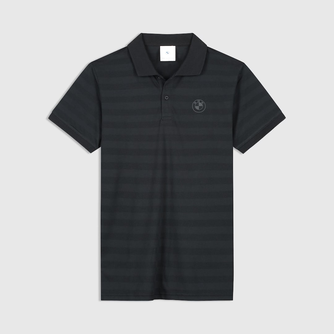 View in full screen BMW Lifestyle Pixel Logo Polo Shirt - Men's True Black 2