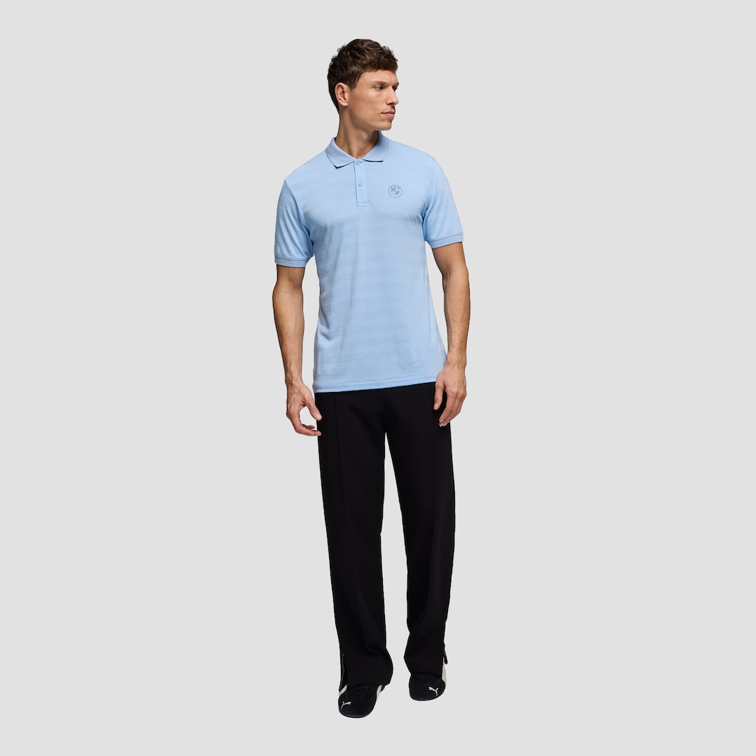 View in full screen BMW Lifestyle Pixel Logo Polo Shirt - Men's Chambray 5