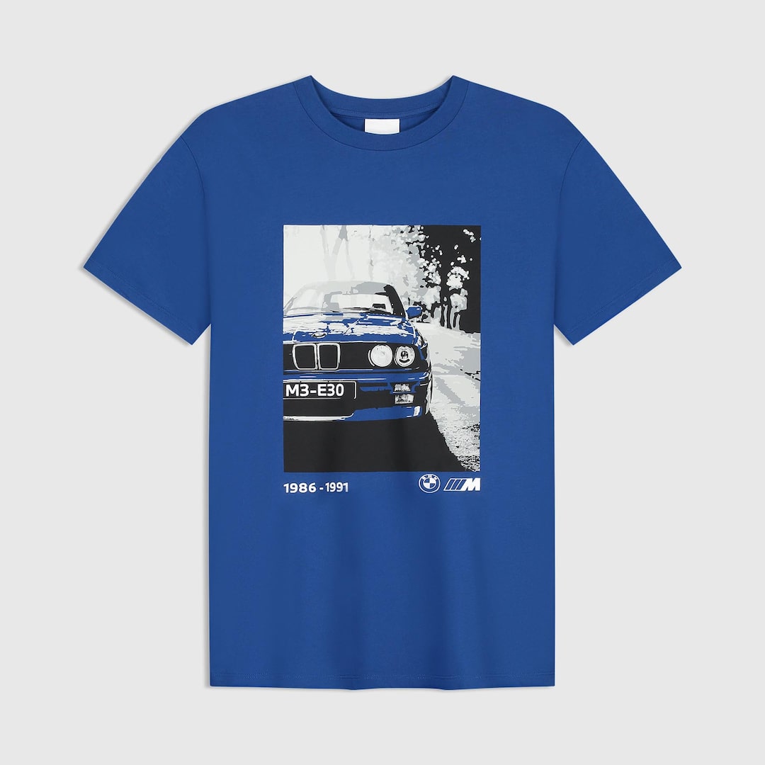 View in full screen BMW M Series M3 E30 T-Shirt  Mauritius Blue 2