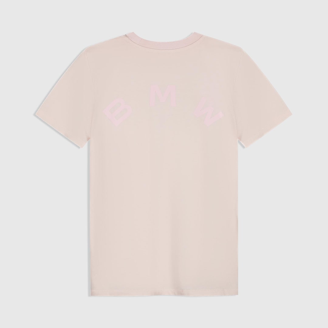 View in full screen BMW Lifestyle Pixel Logo T-Shirt  Primrose Pink 4