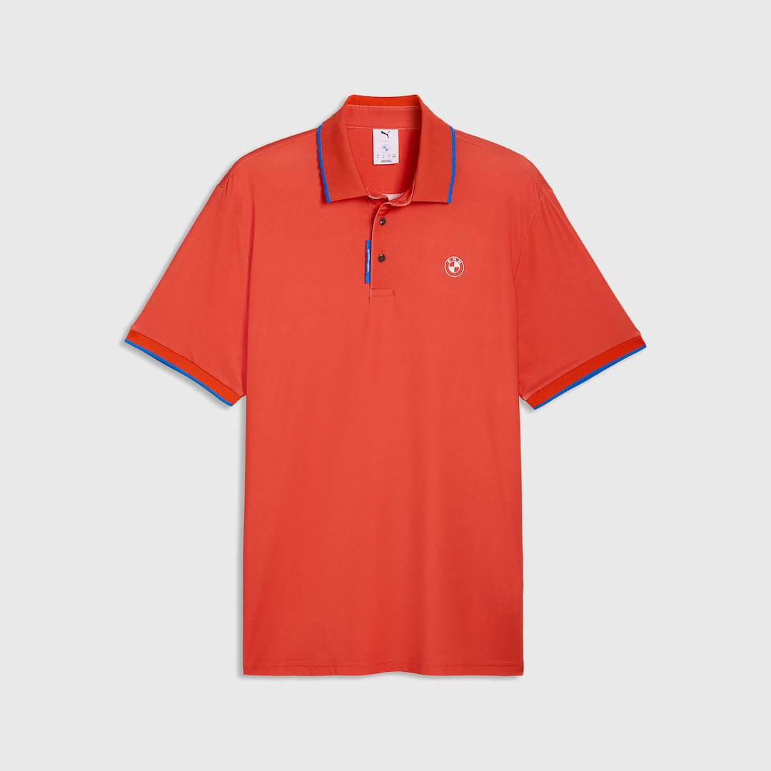 View in full screen BMW Golf Pixel Logo Regular Polo  Red 1