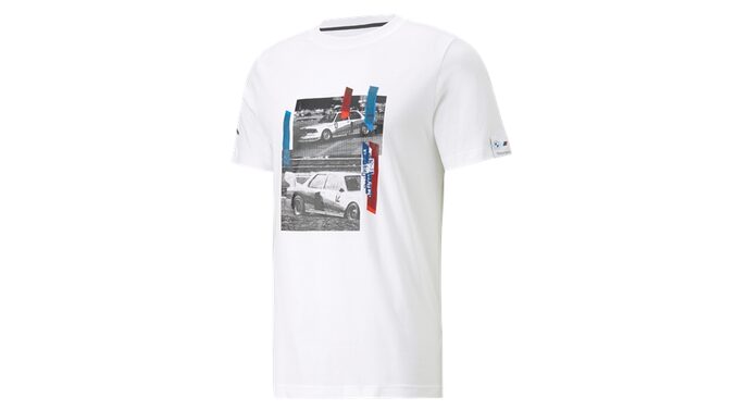 BMW M Motorsport Car Grafik T-Shirt Herren, weiß | BMW.de