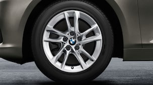 16" Leichtmetallräder Doppelspeiche 474, Reflex Silver, Continental TS 830P M+S