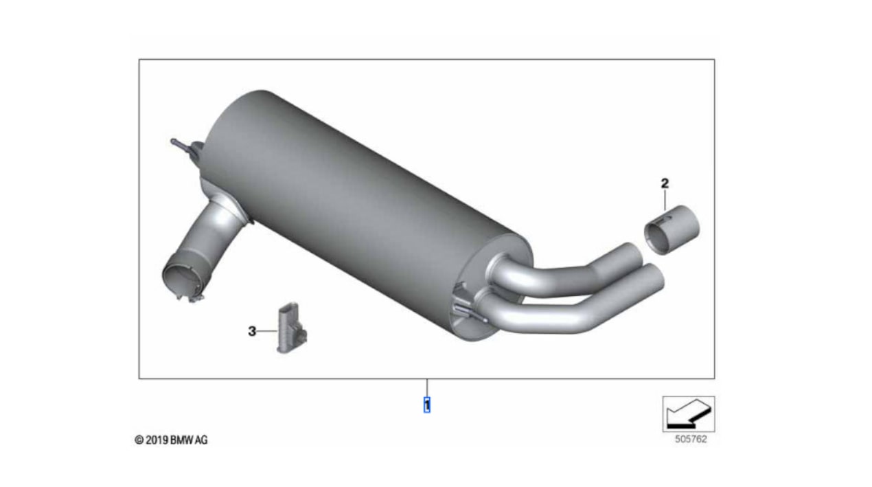 BMW M Performance Schalldämpfersystem inkl. Endrohrblenden für 3er 