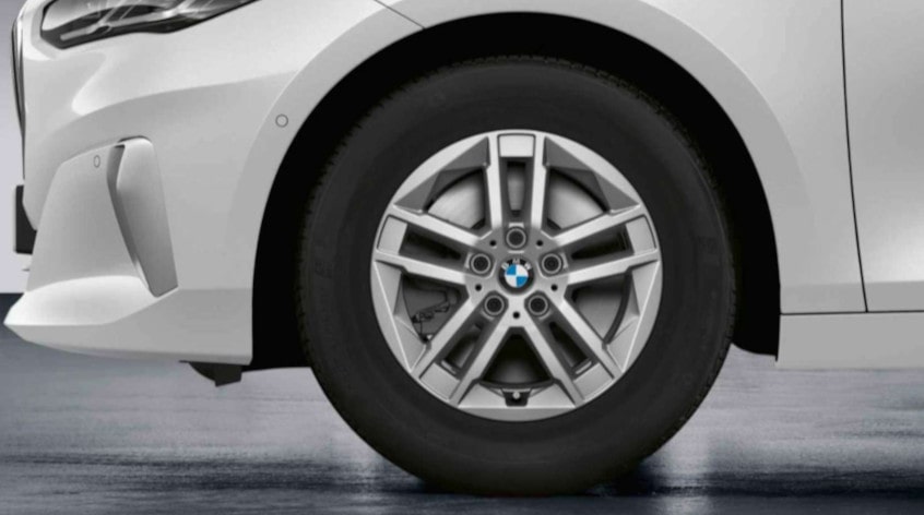 BMW 16 Zoll Leichtmetallräder Doppelspeiche 186, Refined Silver 