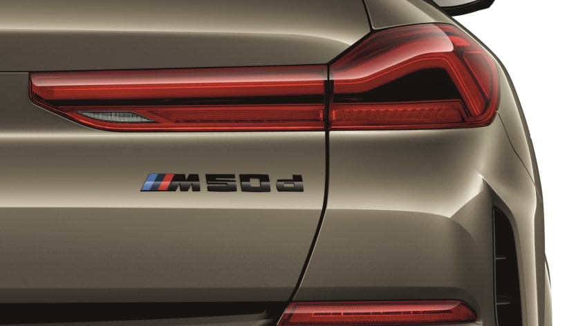 BMW M Performance Modellschriftzug schwarz für X6 (M50i, M50d, G06 