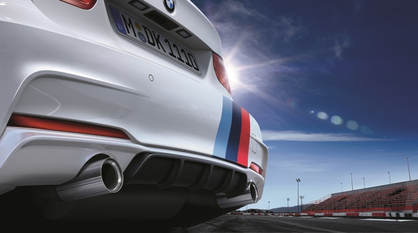 Sport-Performance Heckansatz Diffusor Schwarz 1 Rohr Für BMW 3er