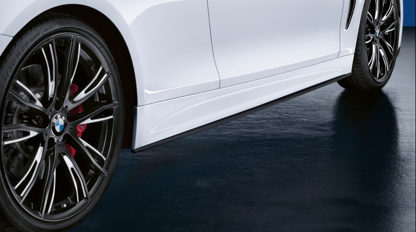 BMW M Performance Schwelleraufsatz schwarz matt links für 4er (F32 