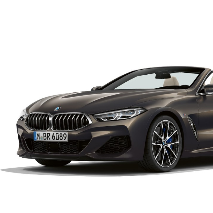 BMW M850i xDrive, Dravitgrau metallic, Dreiviertelansicht Front. BMW M850i xDrive, Dravitgrau metallic, Dreiviertelansicht Front.
