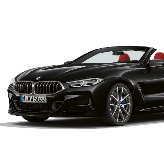 BMW M850i xDrive, Carbonschwarz metallic, Dreiviertelansicht Front. BMW M850i xDrive, Carbonschwarz metallic, Dreiviertelansicht Front.